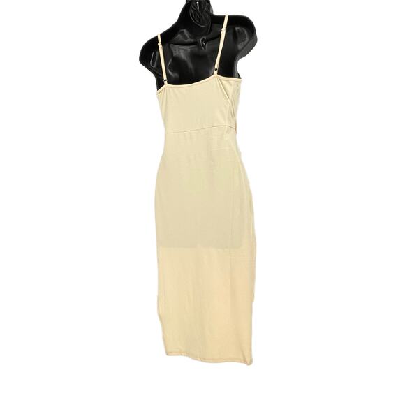 Zaful Forever Young Faux Wrap Midi Slip Dress in Cream Size 6 - Picture 5 of 9